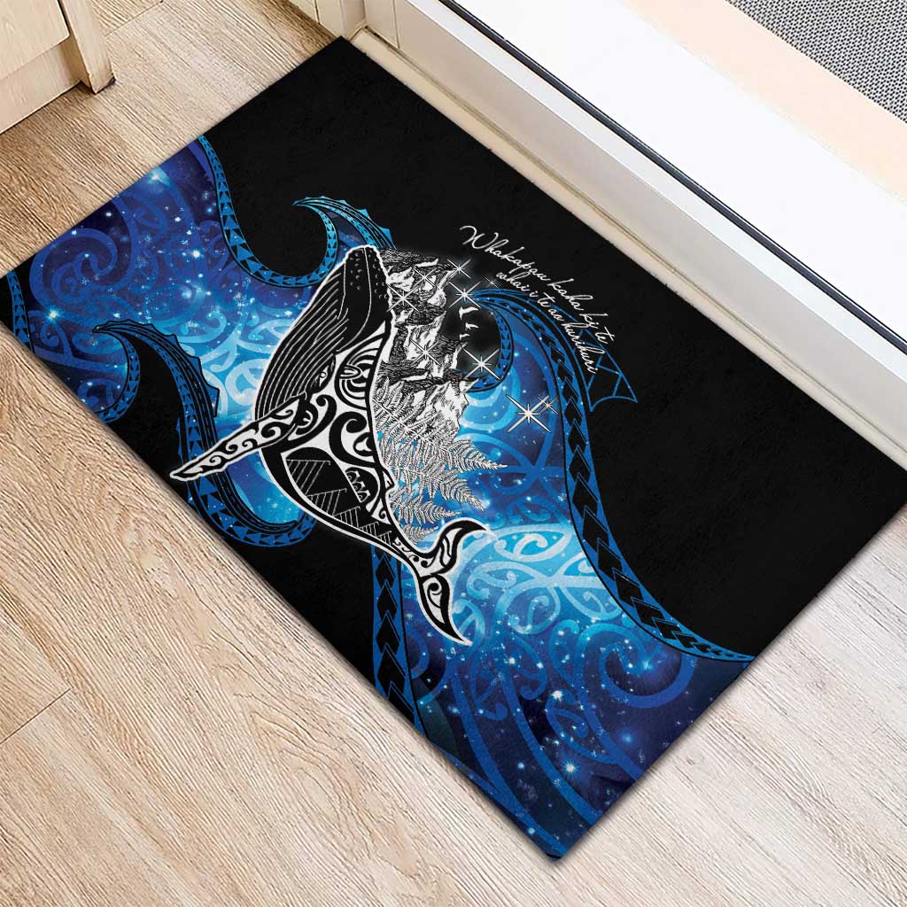 Maori Matariki Te Araroa Paikea Starry Rubber Doormat Tangaroa Whakatauki