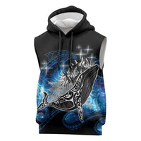 Maori Matariki Te Araroa Paikea Starry Sleeveless Hoodie Tangaroa Whakatauki