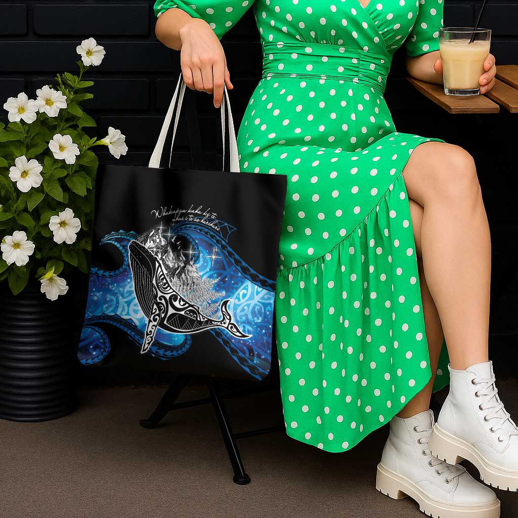 Maori Matariki Te Araroa Paikea Starry Tote Bag Tangaroa Whakatauki