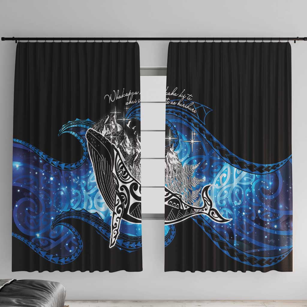 Maori Matariki Te Araroa Paikea Starry Window Curtain Tangaroa Whakatauki