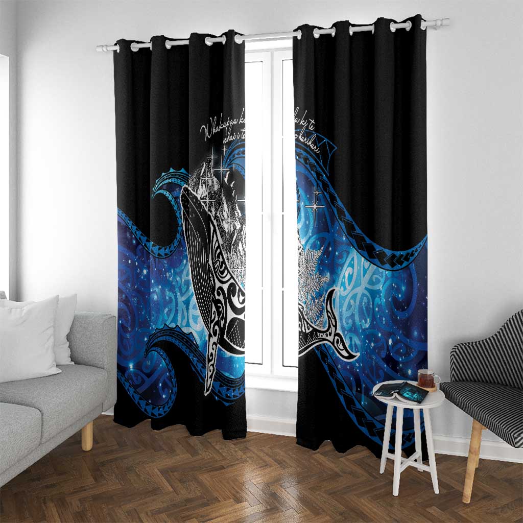 Maori Matariki Te Araroa Paikea Starry Window Curtain Tangaroa Whakatauki