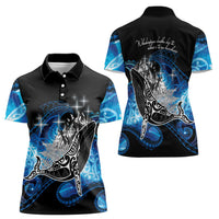 Maori Matariki Te Araroa Paikea Starry Women Polo Shirt Tangaroa Whakatauki