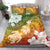 Kanaka Maoli Hawaii Flag Day Bedding Set Vibrant Frangipani