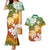 Kanaka Maoli Hawaii Flag Day Couples Matching Mermaid Dress and Hawaiian Shirt Vibrant Frangipani