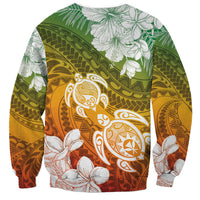 Kanaka Maoli Hawaii Flag Day Sweatshirt Vibrant Frangipani