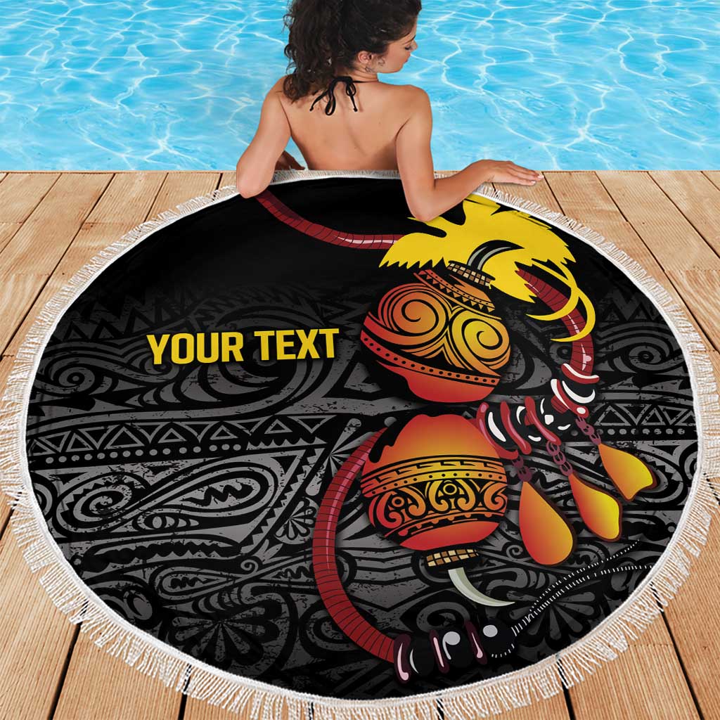 Personalized Papua New Guinea Milne Bay Beach Blanket Bagi Necklace Mix Lime Pot Grunge