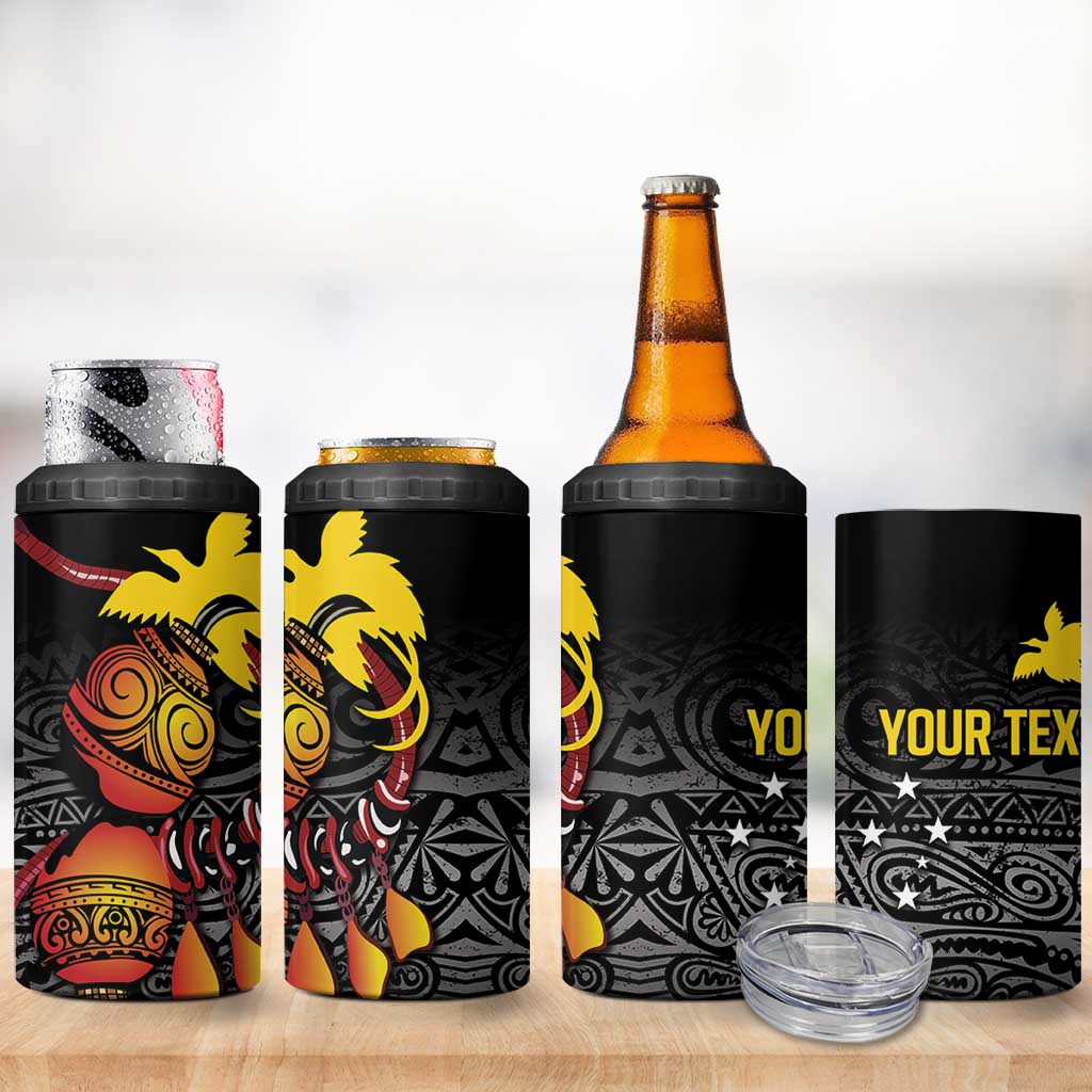 Personalized Papua New Guinea Milne Bay 4 in 1 Can Cooler Tumbler Bagi Necklace Mix Lime Pot Grunge