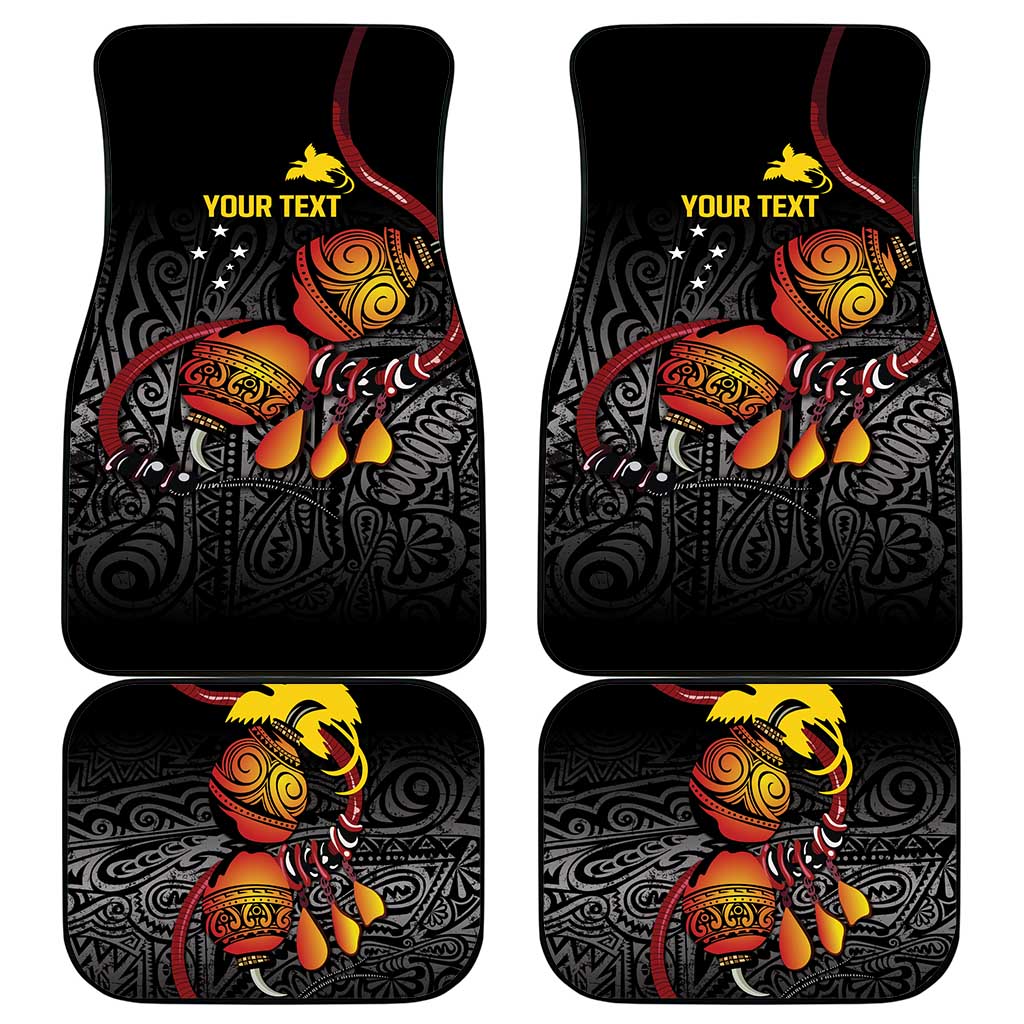 Personalized Papua New Guinea Milne Bay Car Mats Bagi Necklace Mix Lime Pot Grunge