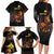 Personalized Papua New Guinea Milne Bay Family Matching Long Sleeve Bodycon Dress and Hawaiian Shirt Bagi Necklace Mix Lime Pot Grunge