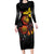 Personalized Papua New Guinea Milne Bay Family Matching Long Sleeve Bodycon Dress and Hawaiian Shirt Bagi Necklace Mix Lime Pot Grunge