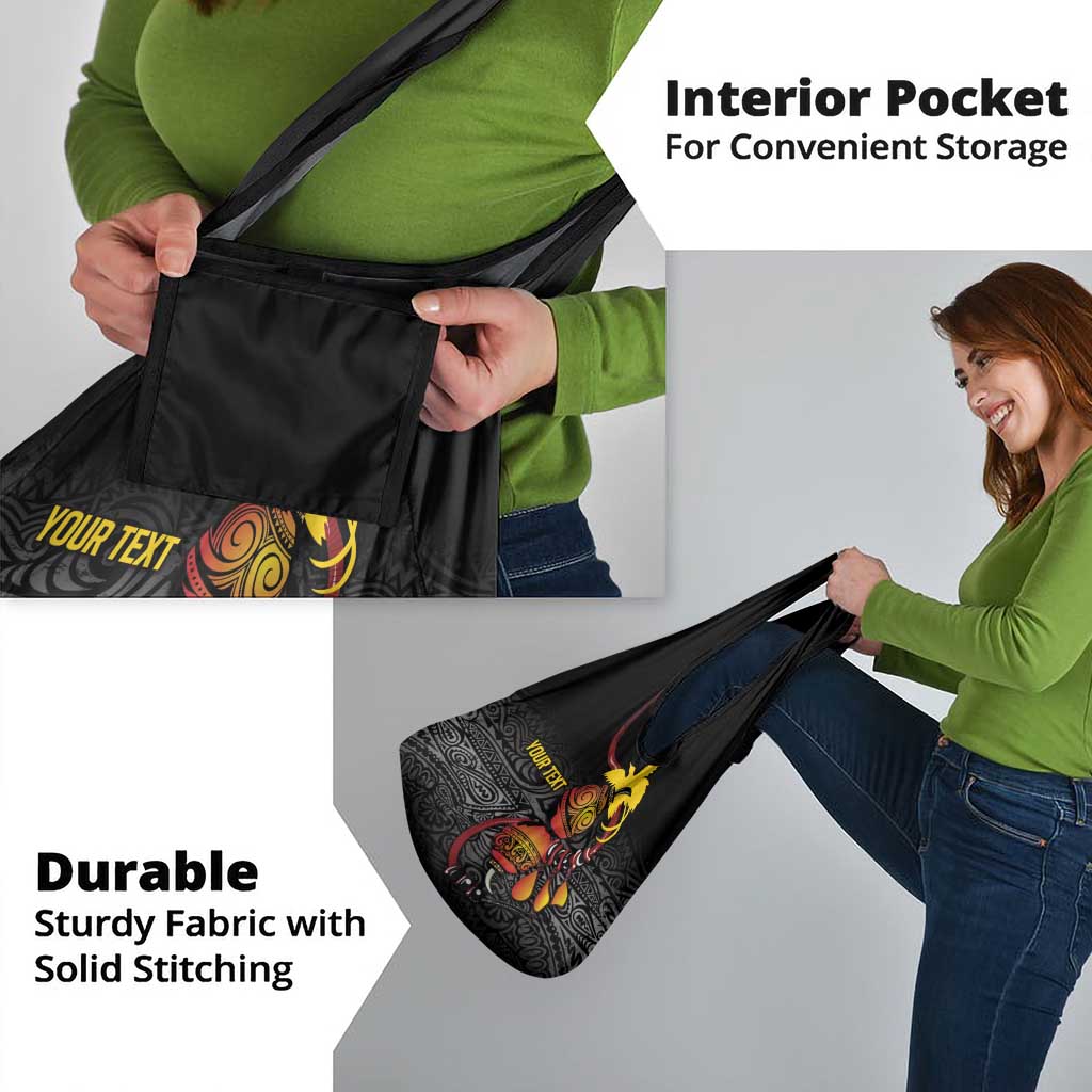 Personalized Papua New Guinea Milne Bay Grocery Bag Bagi Necklace Mix Lime Pot Grunge