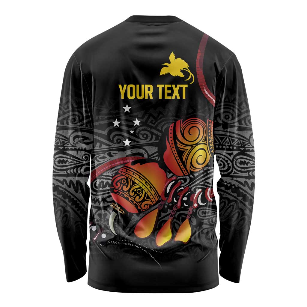 Personalized Papua New Guinea Milne Bay Long Sleeve Shirt Bagi Necklace Mix Lime Pot Grunge