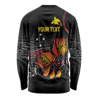 Personalized Papua New Guinea Milne Bay Long Sleeve Shirt Bagi Necklace Mix Lime Pot Grunge