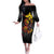 Personalized Papua New Guinea Milne Bay Off The Shoulder Long Sleeve Dress Bagi Necklace Mix Lime Pot Grunge