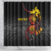 Personalized Papua New Guinea Milne Bay Shower Curtain Bagi Necklace Mix Lime Pot Grunge
