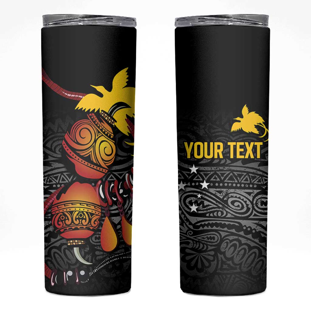 Personalized Papua New Guinea Milne Bay Skinny Tumbler Bagi Necklace Mix Lime Pot Grunge