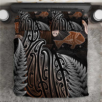 Aotearoa Maori - Australia Indigenous Bedding Set Koiri Whakairo Mix Aboriginal Art - Polynesian Pride