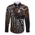 Aotearoa Maori - Australia Indigenous Family Matching Long Sleeve Bodycon Dress and Hawaiian Shirt Koiri Whakairo Mix Aboriginal Art - Polynesian Pride