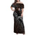 Aotearoa Maori - Australia Indigenous Family Matching Off Shoulder Maxi Dress and Hawaiian Shirt Koiri Whakairo Mix Aboriginal Art - Polynesian Pride