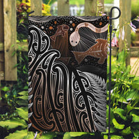 Aotearoa Maori - Australia Indigenous Garden Flag Koiri Whakairo Mix Aboriginal Art - Polynesian Pride