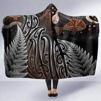 Aotearoa Maori - Australia Indigenous Hooded Blanket Koiri Whakairo Mix Aboriginal Art LT7 One Size Brown - Polynesian Pride