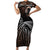 Aotearoa Maori - Australia Indigenous Short Sleeve Bodycon Dress Koiri Whakairo Mix Aboriginal Art - Polynesian Pride
