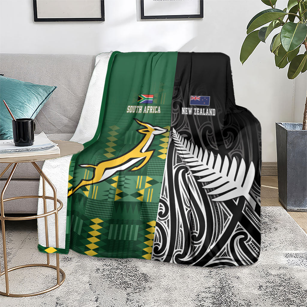 Rugby South Africa New Zealand Greatest Rivals Blanket Tribal Motifs LT7 - Polynesian Pride