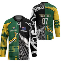 Custom Rugby South Africa New Zealand Greatest Rivals Hockey Jersey Tribal Motifs LT7 - Polynesian Pride