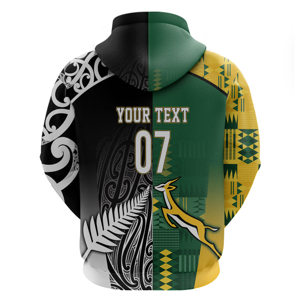 Custom Rugby South Africa New Zealand Greatest Rivals Hoodie Tribal Motifs LT7 - Polynesian Pride