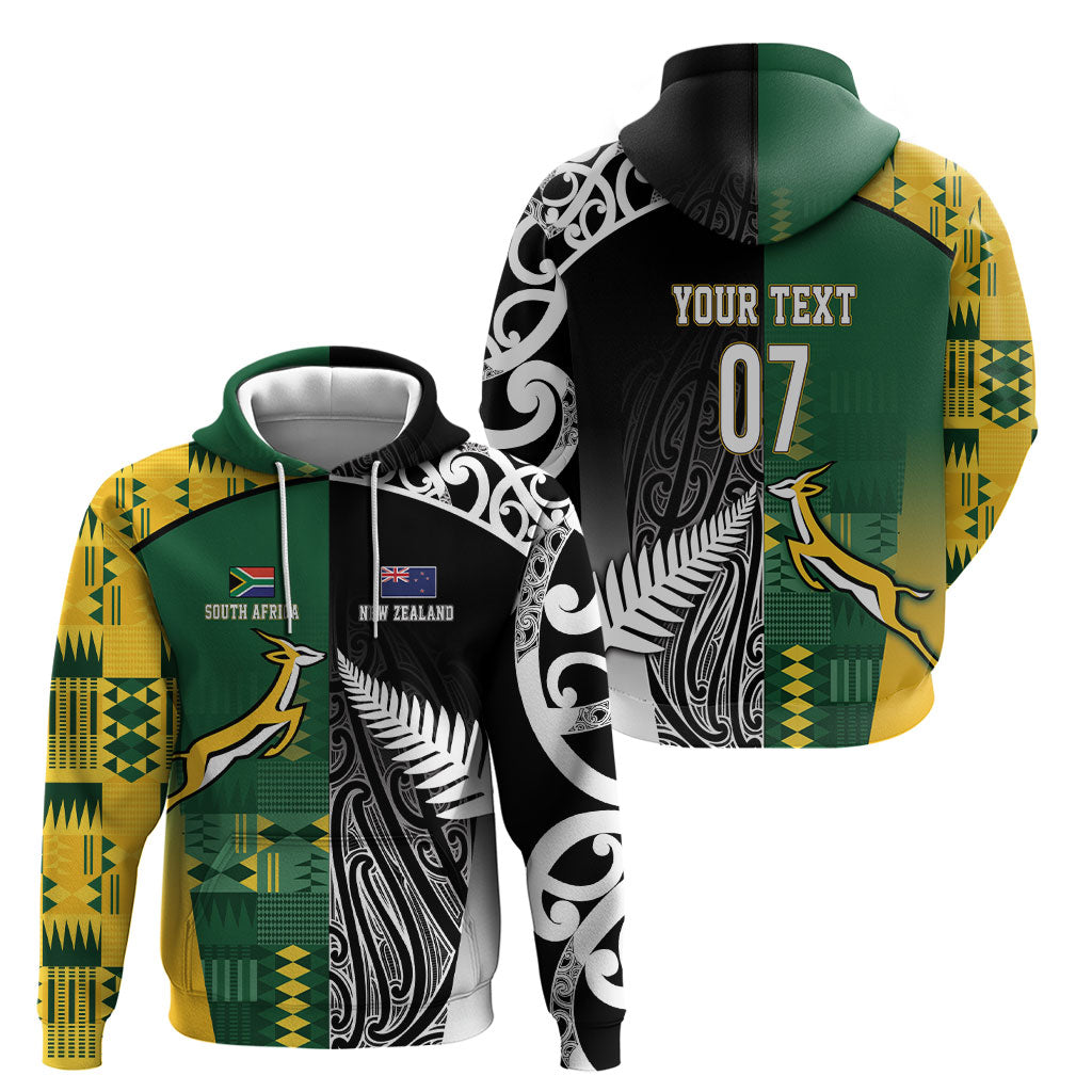 Custom Rugby South Africa New Zealand Greatest Rivals Hoodie Tribal Motifs LT7 - Polynesian Pride