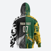 Custom Rugby South Africa New Zealand Greatest Rivals Hoodie Tribal Motifs LT7 - Polynesian Pride