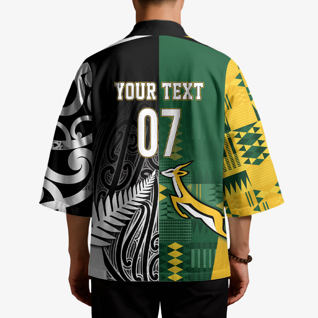Custom Rugby South Africa New Zealand Greatest Rivals Kimono Tribal Motifs LT7 - Polynesian Pride