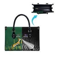 Rugby South Africa New Zealand Greatest Rivals Leather Bag Tribal Motifs LT7 - Polynesian Pride