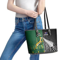 Rugby South Africa New Zealand Greatest Rivals Leather Tote Bag Tribal Motifs LT7 - Polynesian Pride