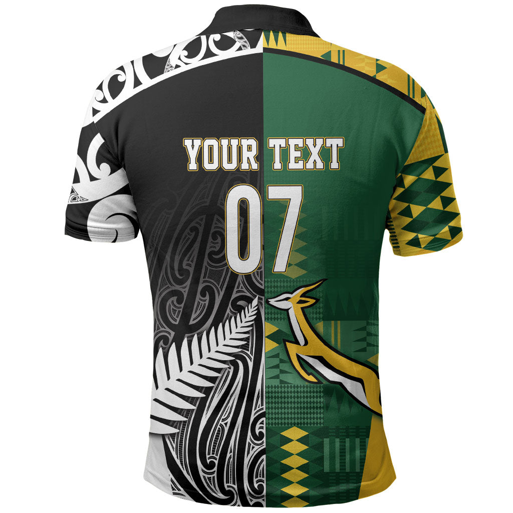 Custom Rugby South Africa New Zealand Greatest Rivals Polo Shirt Tribal Motifs LT7 - Polynesian Pride