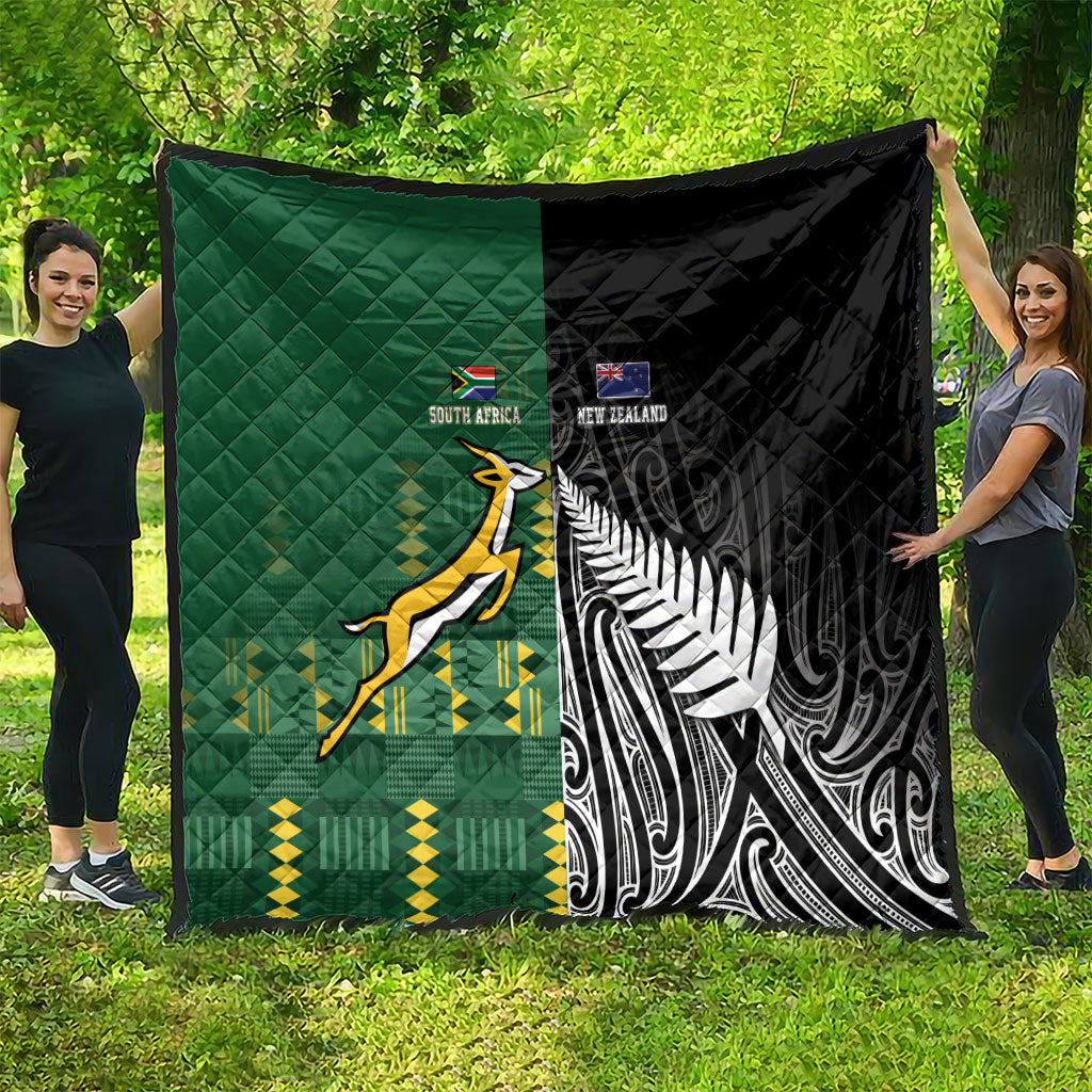 Rugby South Africa New Zealand Greatest Rivals Quilt Tribal Motifs LT7 - Polynesian Pride