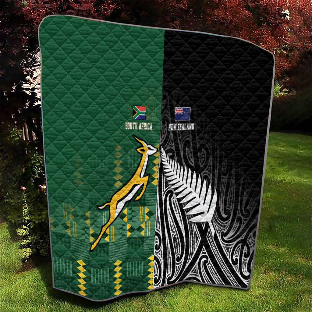Rugby South Africa New Zealand Greatest Rivals Quilt Tribal Motifs LT7 - Polynesian Pride
