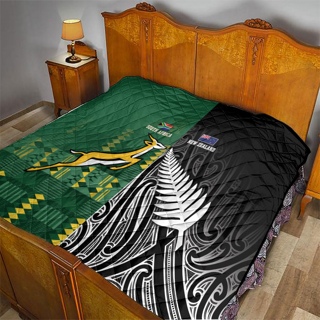 Rugby South Africa New Zealand Greatest Rivals Quilt Tribal Motifs LT7 - Polynesian Pride