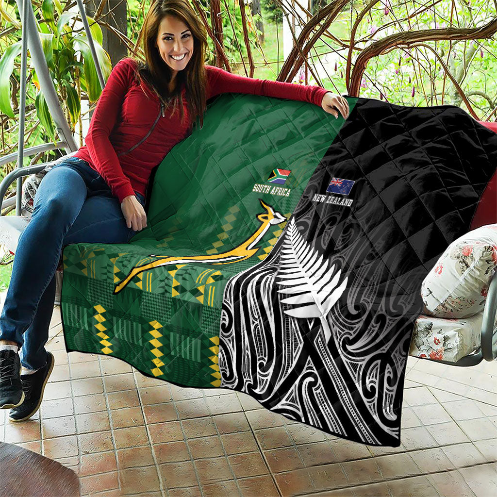 Rugby South Africa New Zealand Greatest Rivals Quilt Tribal Motifs LT7 - Polynesian Pride