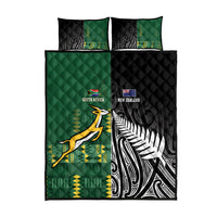Rugby South Africa New Zealand Greatest Rivals Quilt Bed Set Tribal Motifs LT7 - Polynesian Pride