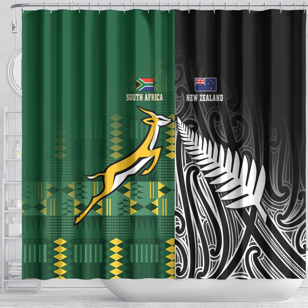 Rugby South Africa New Zealand Greatest Rivals Shower Curtain Tribal Motifs LT7 - Polynesian Pride