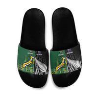 Rugby South Africa New Zealand Greatest Rivals Slide Sandals Tribal Motifs LT7 Multicolor - Polynesian Pride