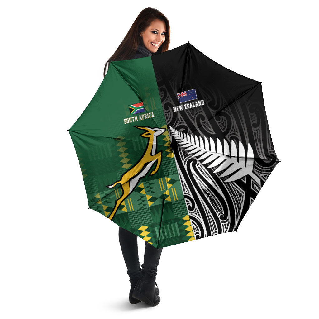 Rugby South Africa New Zealand Greatest Rivals Umbrella Tribal Motifs LT7 - Polynesian Pride
