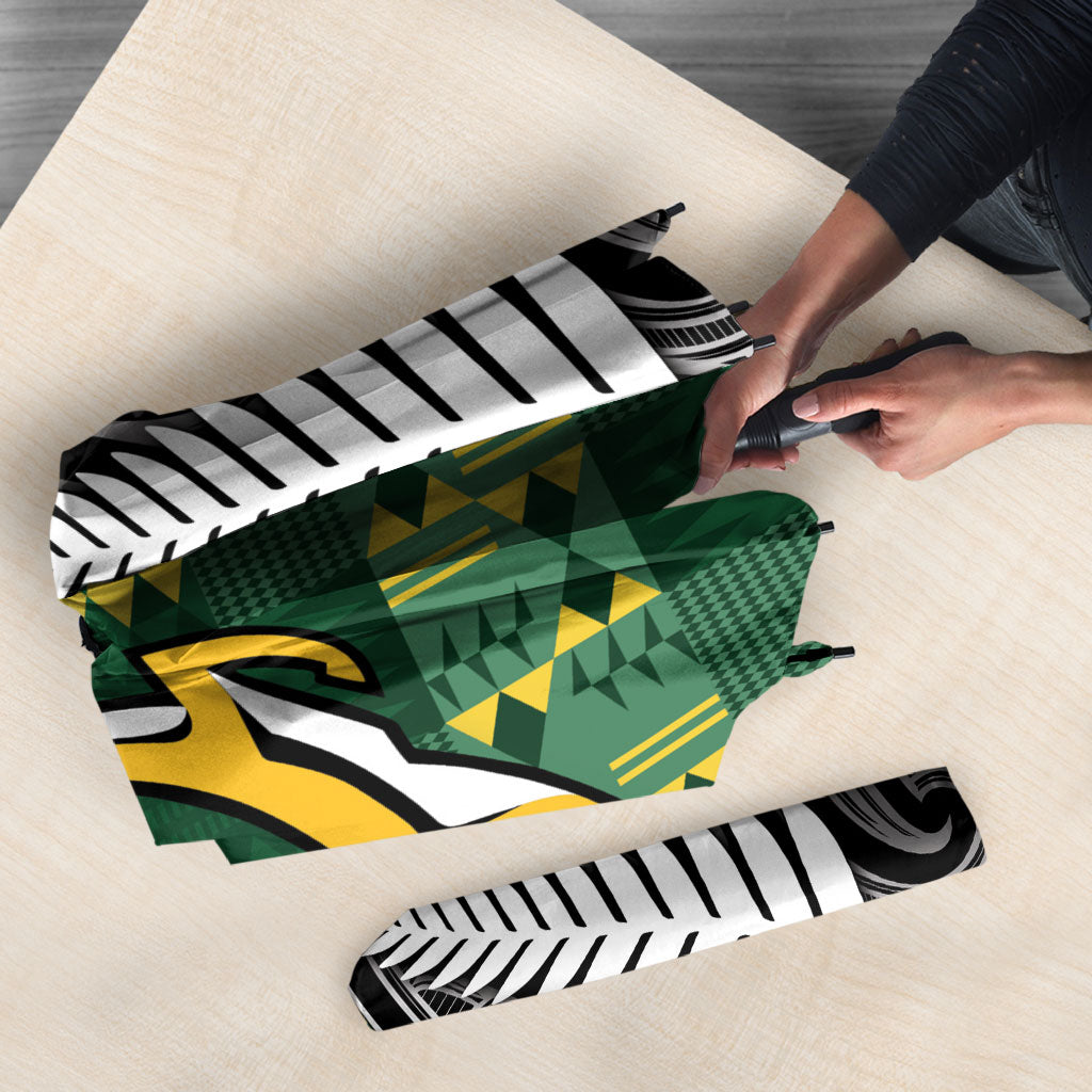 Rugby South Africa New Zealand Greatest Rivals Umbrella Tribal Motifs LT7 - Polynesian Pride