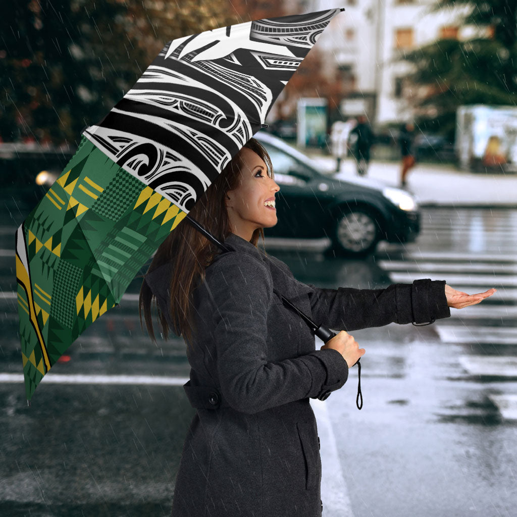 Rugby South Africa New Zealand Greatest Rivals Umbrella Tribal Motifs LT7 - Polynesian Pride