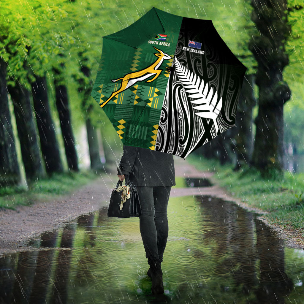 Rugby South Africa New Zealand Greatest Rivals Umbrella Tribal Motifs LT7 - Polynesian Pride