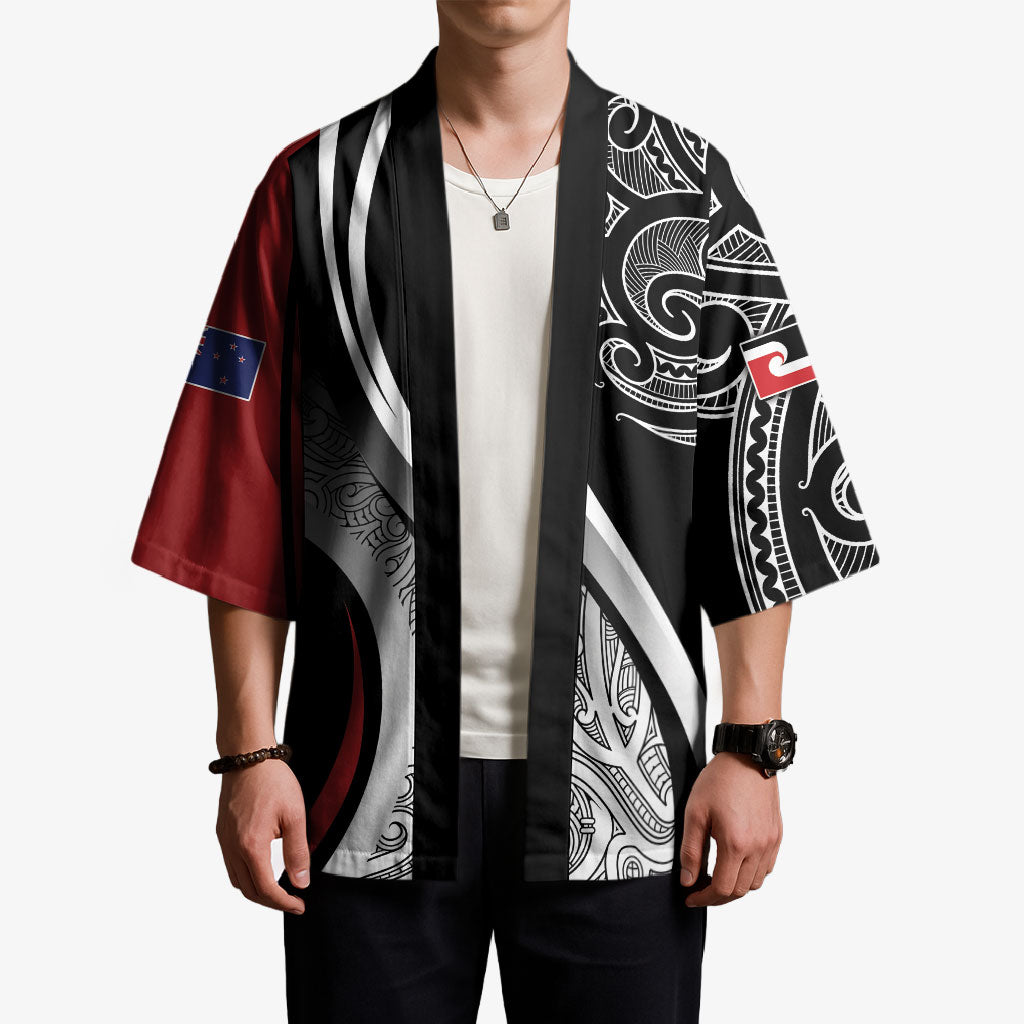 Aotearoa Maori Rugby Custom Kimono Kapa O Pango LT7 - Polynesian Pride