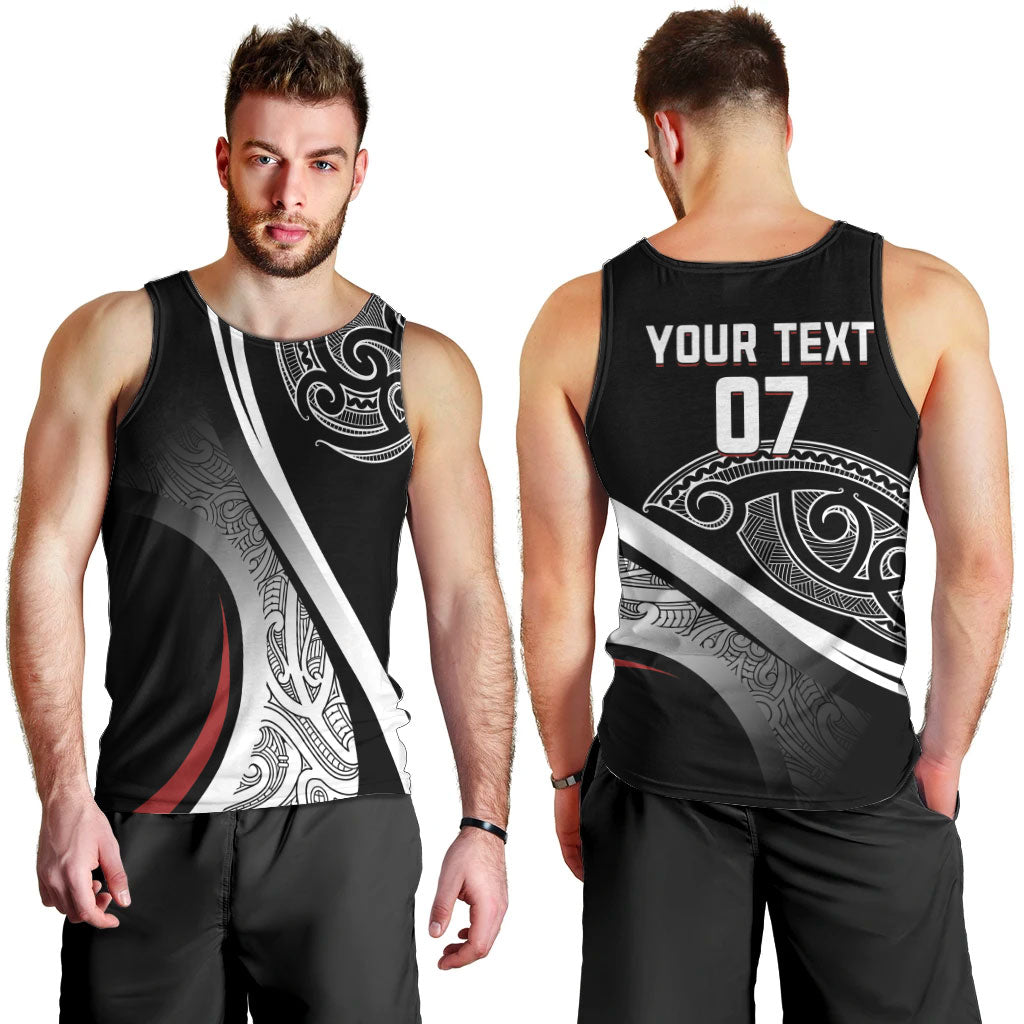 Aotearoa Maori Rugby Custom Men Tank Top Kapa O Pango LT7 - Polynesian Pride