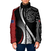 Aotearoa Maori Rugby Custom Padded Jacket Kapa O Pango LT7 Men Black - Polynesian Pride