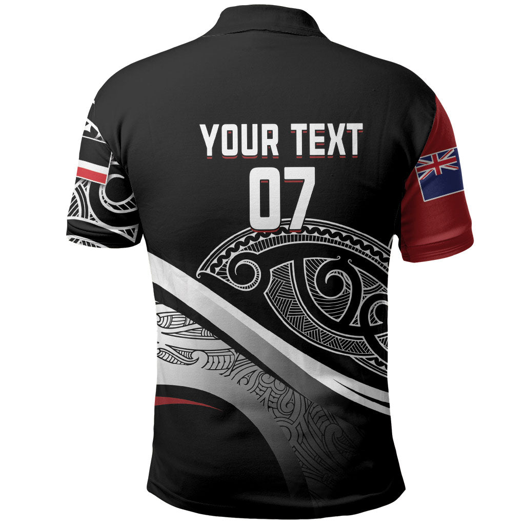 Aotearoa Maori Rugby Custom Polo Shirt Kapa O Pango LT7 - Polynesian Pride
